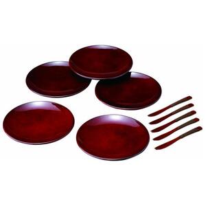 4.2寸 銘々皿 ななこ（5枚入・フォーク付）【YG130】