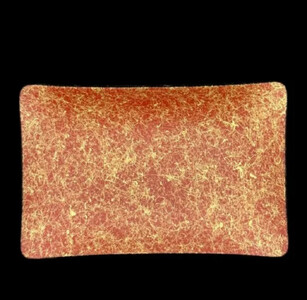 角小皿 乱糸(マット仕上げ) 本朱 [NF138]