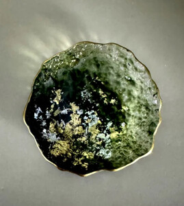 豆皿 口金ロック グラデーショングリーン [NF164]