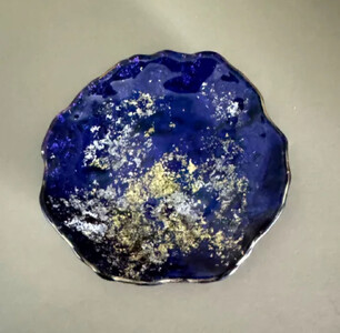 豆皿 口金ロック マジョブルー [NF166]