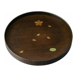 木製丸盆 尺 30cm 桜 [YG469]