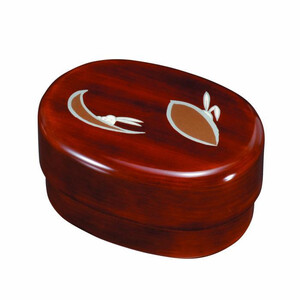 小判入子弁当箱 杢目 かくれんぼ(中子なし)シール付 [YG485]