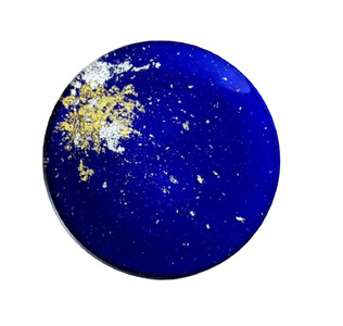 丸小皿 古代(金箔)瑠璃色[NF174]