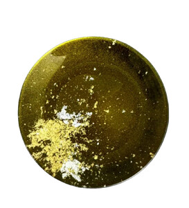丸小皿 マジョ(金箔)グリーン[NF179]