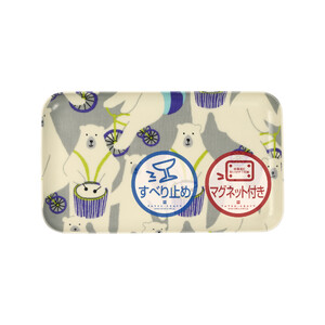 TATSU-CRAFT マグネットトレー SS 21.5cm シロクマサーカス すべり止め付き [Tk1044]