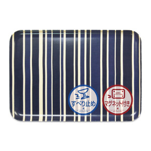 TATSU-CRAFT マグネットトレー M 33cm トリノストライプ BL ブルー すべり止め付き ［Tk1087］