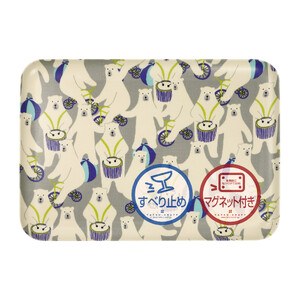 TATSU-CRAFT マグネットトレー L 39cm シロクマサーカス すべり止め付き [Tk1108]