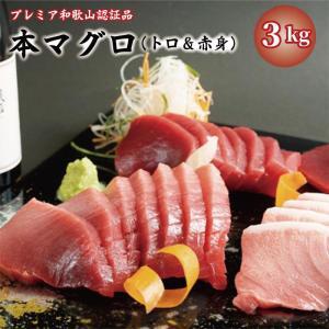 プレミア和歌山認証品 本マグロ（養殖）トロ＆赤身セット　3kg［KS14］