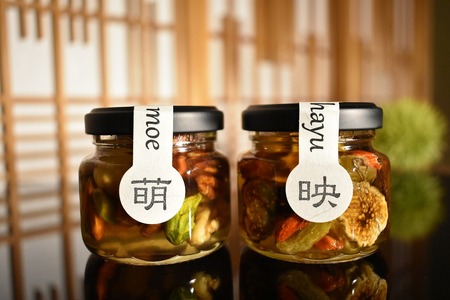 ナッツ・ドライフルーツの蜂蜜漬 峠プレミアム小瓶2種セット[萌(MOE)][映(HAYU)] [SW7]