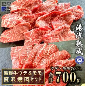 湯浅熟成 熊野牛 ウデ&モモ贅沢焼肉セット 700g