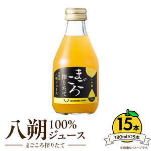 [まごころ搾りたて]八朔 100%ジュース 180ml × 15本