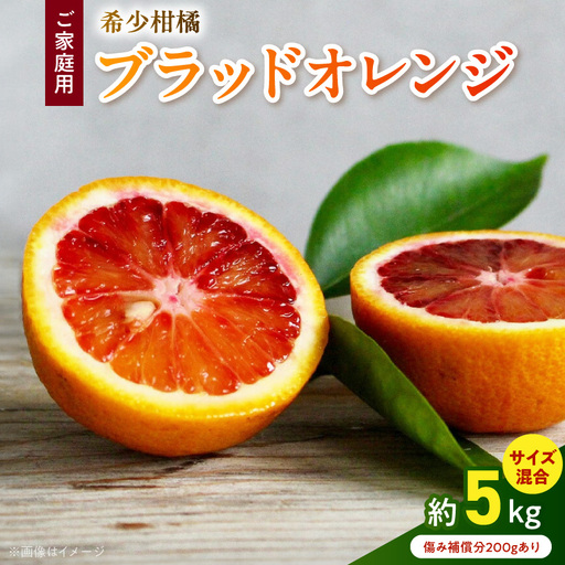 Y_[限定][先行予約・2027年3月発送]希少柑橘 ご家庭用 ブラッドオレンジ サイズ混合/ご家庭用/5kg(傷み補償200g)