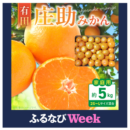 [ふるなびWEEK対象][2026年先行予約]庄助みかん (家庭用・サイズ混合) 約5kg_BK6015_F