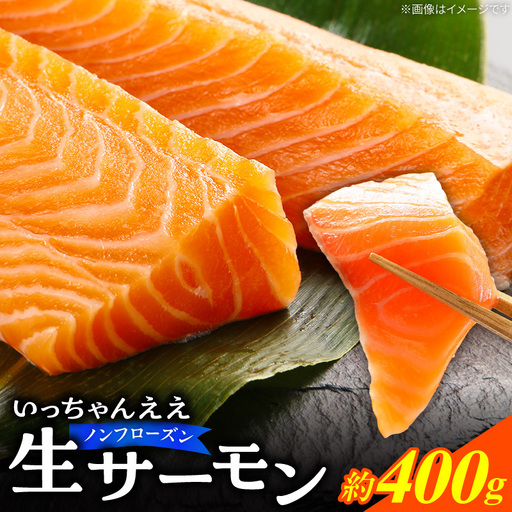 いっちゃんええ[ノンフローズン]生サーモン 全て手作業 約400g
