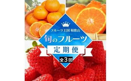 [全3回定期便] フルーツ大国 和歌山 よりお届け!旬の フルーツ 定期便 A[田村みかん・まりひめ・紀州デコ] / 果物 みかん いちご 定期便 ※離島配送不可