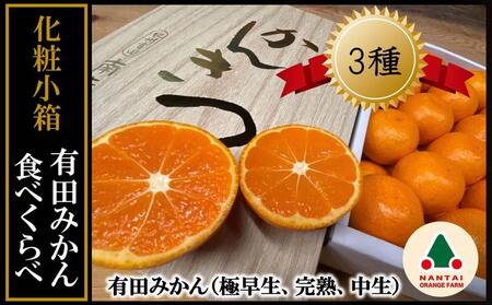 定期便 有田みかん 食べくらべ 3種 化粧小箱 各約 2kg 南泰園 全3回 2025年 10月 発送開始 みかん