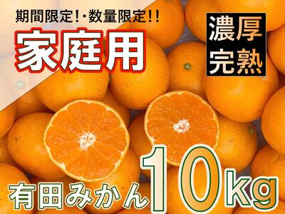 和歌山県産 有田みかん 家庭用 10kg　味重視　みかん・有田みかん・温州みかん・柑橘みかん・和歌山みかん