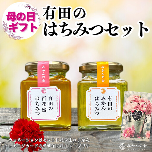 [母の日ギフト]有田のはちみつセット(みかん蜂蜜210g 百花蜂蜜210g 各1本)和歌山県産 産地直送[みかんの会]