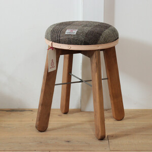 ハイスツール [ブラウンチェック]HARRIS TWEED(ハリスツイード)