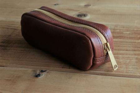 イタリアンレザーペンケース（筆箱） 【ブラウン】