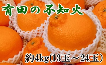 【濃厚】有田の不知火約4kg（13玉～24玉） ※2026年2月中旬～3月下旬頃に順次発送予定