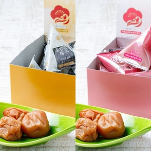 紀州南高梅 はちみつ梅干&桃の梅干(テトラピロー)各12個入り [US11][uts030]