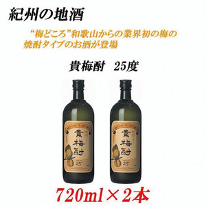 紀州の地酒 貴梅酎 きばいちゅう 25度 720ml×2本【EG09】【evg909】