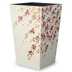 蒔絵調 ダストボックス M角 6.7L 桜ホワイト タツクラフト 【Tk140】【ttcf019】