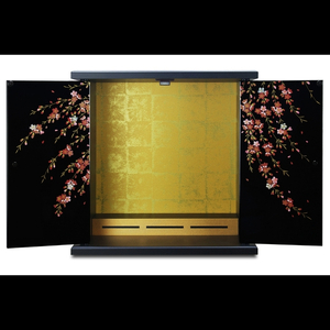 タツクラフト 紀州塗り ミニ仏壇 雅 大 しだれ桜 【Tk168】【ttcf040】