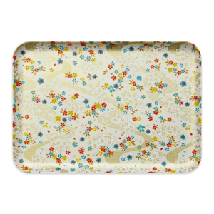 タツクラフト 友禅和紙トレー M 33cm 2枚セット 桜扇 金流水 【Tk312】【ttcf121】