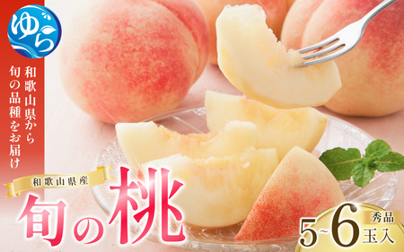 桃 旬の もも 和歌山県産 5〜6玉入り 秀品 ※2026年6月下旬より順次発送[mtgn043]