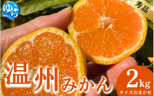 秀品 温州みかん 2kg サイズおまかせ（S～L） / ミカン 蜜柑 温州ミカン 柑橘 産地直送 由良町 和歌山 ※11月下旬～12月下旬頃に順次発送予定【kjen004-r-2】