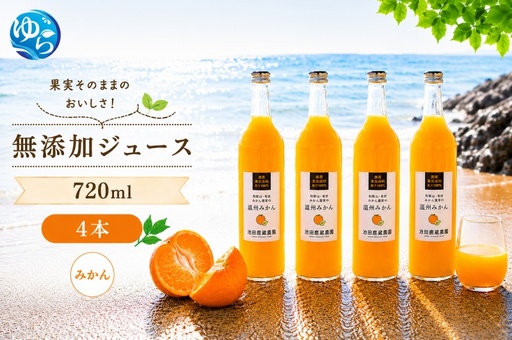 有田 みかん 100% ジュース / 温州みかん 有田みかん ストレート 果汁 無添加 柑橘 和歌山 14000円 720ml ※北海道・沖縄・離島への配送不可 //drink [ikd100-mik720-4]