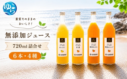 有田 みかん 100% ジュース / 温州みかん 有田みかん ストレート 果汁 無添加 柑橘 和歌山 20000円 720ml ※北海道・沖縄・離島への配送不可 //drink [ikd100-set720-6x4]