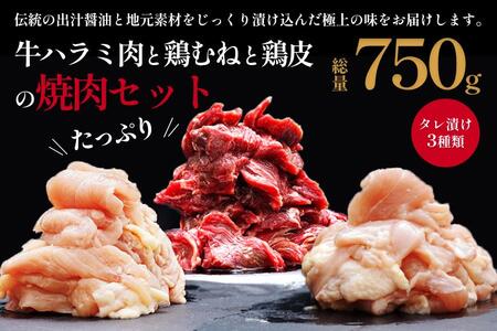 [BBQ・焼肉用]印南町オリジナル熟成タレ漬けBBQセット お試しサイズ750g