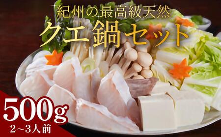 紀州の最高級天然クエ鍋セット 500g[2〜3人前]