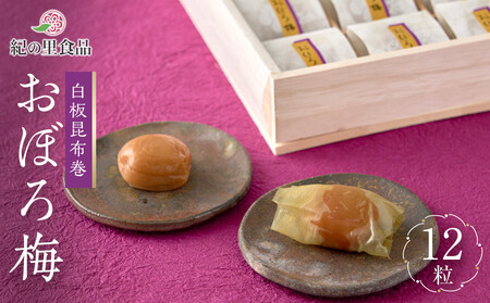 白板昆布巻おぼろ梅 12粒 ［Kn24］