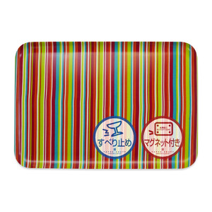 TATSU-CRAFT マグネットトレー L 39cm ミラノストライプ CP キャンディピンク すべり止め付き [Tk1125]