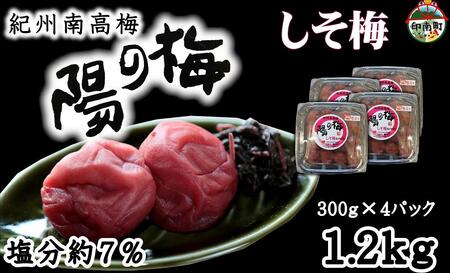 梅干 紀州南高梅 しそ梅1.2kg(300g×4)