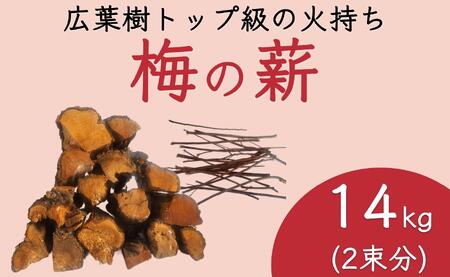 [ 広葉樹トップ級の火持ち]梅の薪 14kg / 梅ボーイズ / 広葉樹 / 焚き火台や薪ストーブにぴったり約35cm A-091a