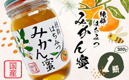 みかん蜂蜜 蜂蜜 300g 1本 野田養蜂園[60日以内に出荷予定(土日祝除く)]和歌山県 日高川町 蜂蜜 みかん ハニー はちみつ 蜜 ハチミツ