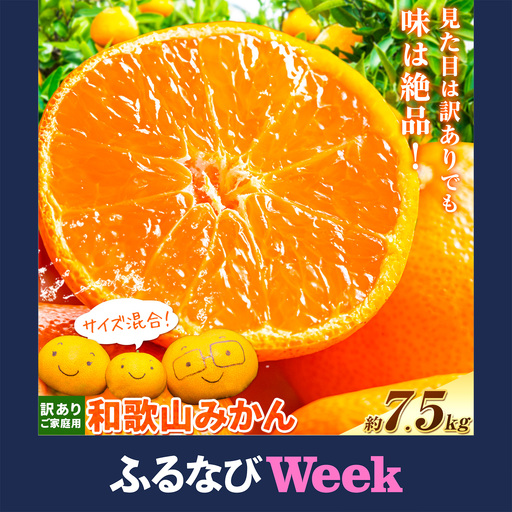 [ふるなびWEEK対象] みかん 訳あり 和歌山みかん 約7.5kg