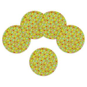 タツクラフト 友禅和紙コースター 5枚セット 桜 金平糖 緑 【Tk344】