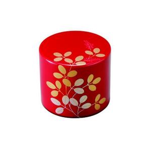 紀州漆器 文鎮 ペーパーウェイト 丸型 朱 萩【YG165】