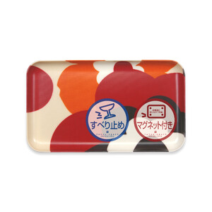 TATSU-CRAFT マグネットトレー SS 21.5cm フフラ SR サンシャインレッド すべり止め付き [Tk1059]