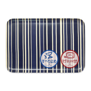TATSU-CRAFT マグネットトレー L 39cm トリノストライプ BL ブルー すべり止め付き ［Tk1118］