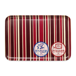 TATSU-CRAFT マグネットトレー L 39cm トリノストライプ RD レッド すべり止め付き ［Tk1119］