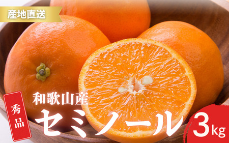 [先行予約]秀品 セミノール 和歌山 有田 S〜2Lサイズ 大きさお任せ 3kg[4月下旬〜5月下旬頃に順次発送予定]/ みかん フルーツ 果物 くだもの 蜜柑 柑橘[ktn024]