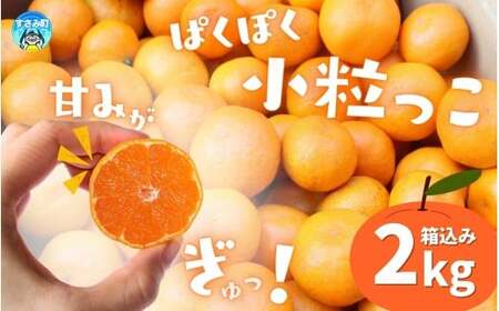 お試しにピッタリ! 温州みかん 「小粒っこ」 2kg※箱込み ※秀優混合 [2S〜3Sサイズおまかせ][2025年10月中旬〜2026年1月下旬までに順次発送](極早生・早生・中生・晩稲)[味好農園]/ 温州 みかん 小玉 蜜柑 柑橘 みかん 極 中生 晩稲 小粒 果物 フルーツ [agy025A]