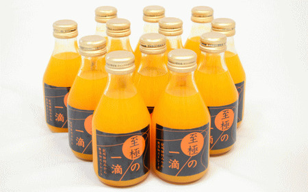 [無添加]田村みかんの新鮮100%ジュース「至極の一滴」180ml×12本入り/ジュース みかんジュース ストレート ミカン 蜜柑 フルーツ [tec936A]